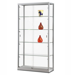 Glasskåp med LED-belysning, 100x40x198 cm