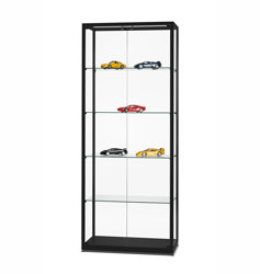 Glasskåp utan belysning Glasskåp med lås, bredd 80 cm