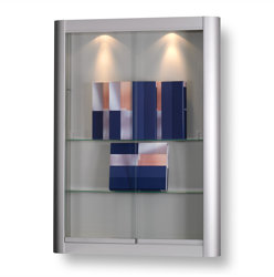 Vägghängd glasmonter design, 95x15x130 cm