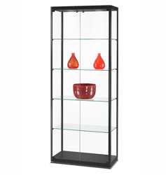 Glasmontrar med belysning Glasmonter med LED-belysning, 80x40x200 cm