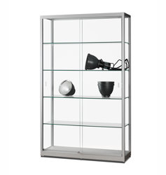 Glasskåp utan belysning Glasskåp med lås, bredd 120 cm