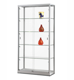 Bild Glasskåp med LED-belysning