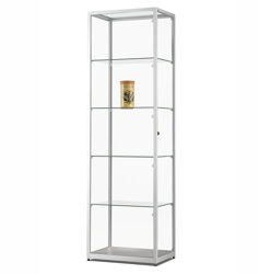 Glasskåp med LED-belysning, 60x40x198 cm