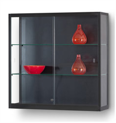 Glasskåp för vägg Glasskåp vägg utan belysning, 100x30x100 cm
