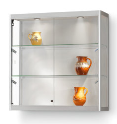 Glasskåp för vägg Glasmonter vägg med LED, 100x30x100 cm