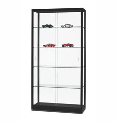 Glasskåp utan belysning Glasskåp med lås, bredd 100 cm